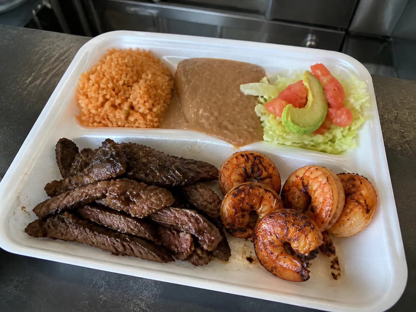 Carne Asada with Shrimp